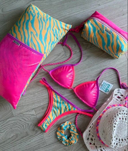 Bikini Zebra Icon Azul Orange - immagine 4